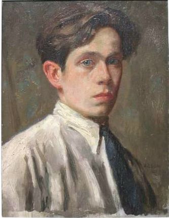 Autoportrait 1925 (huile sur bois, 35 X 27 cm, collection T.G.)